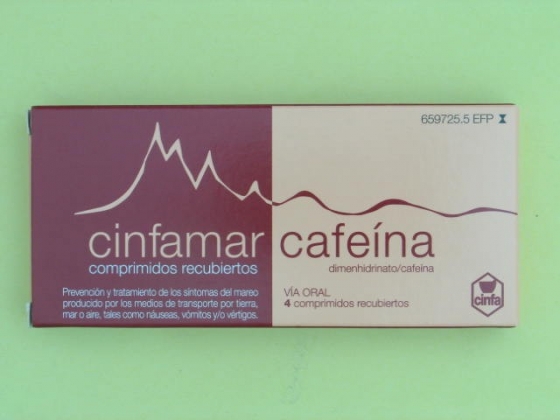 CINFAMAR CAFEINA 50/50 MG 4 COMPRIMIDOS