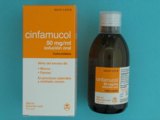 CINFAMUCOL CARBOCISTEINA 50 MG/ML SOLUCION ORAL 200 ML