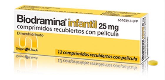 BIODRAMINA INFANTIL 25 MG 12 COMPRIMIDOS