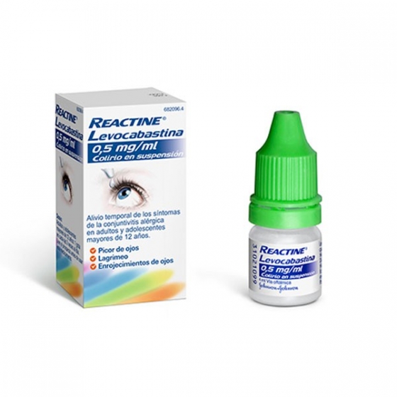 REACTINE LEVOCABASTINA 0.5 MG/ML COLIRIO 1 FRASCO SUSPENSION 4 ML