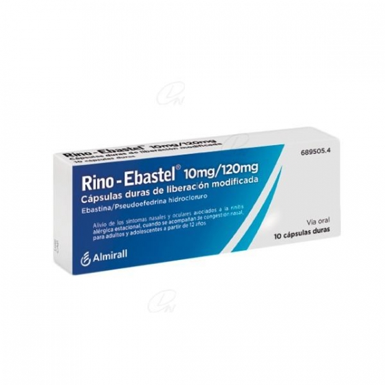 RINO EBASTEL 10/120 MG 7 CAPSULAS