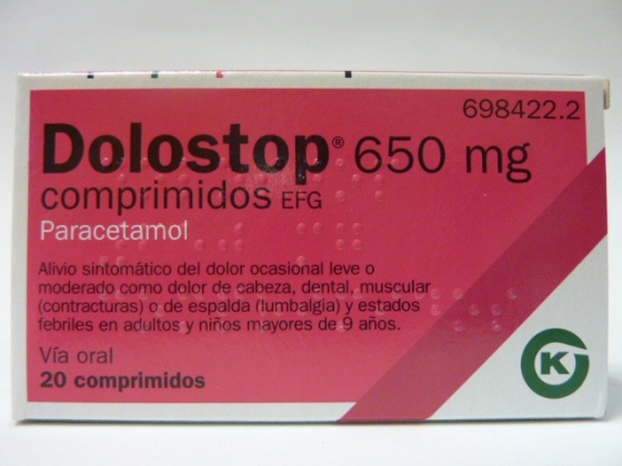 DOLOSTOP EFG 650 MG 20 COMPRIMIDOS