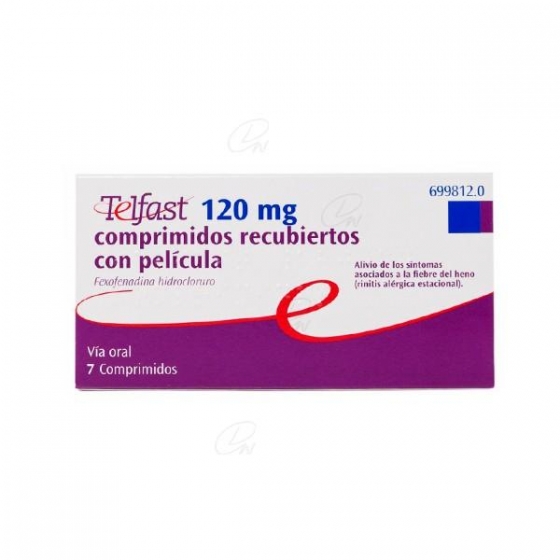 TELFAST 120 MG 7 COMPRIMIDOS RECUBIERTOS