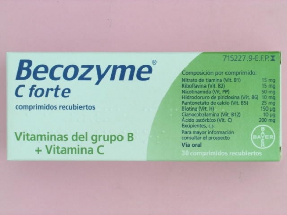 BECOZYME C FORTE 30 COMPRIMIDOS RECUBIERTOS