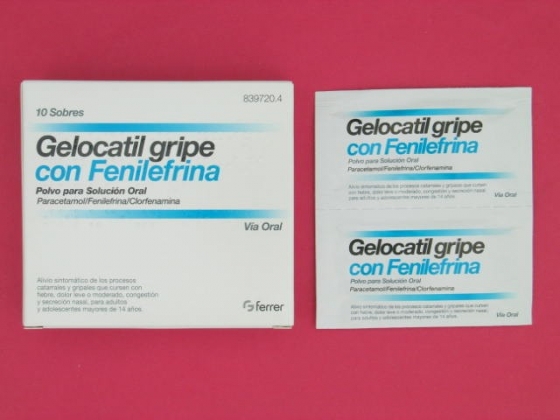 GELOCATIL GRIPE FENILEFRINA 10 SOBRES