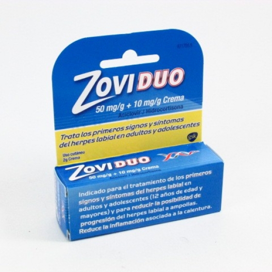 ZOVIDUO 50/10 MG/G CREMA 1 TUBO 2 G