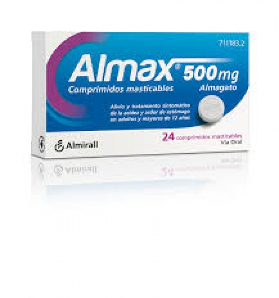 ALMAX 500 MG 24 COMPRIMIDOS MASTICABLES