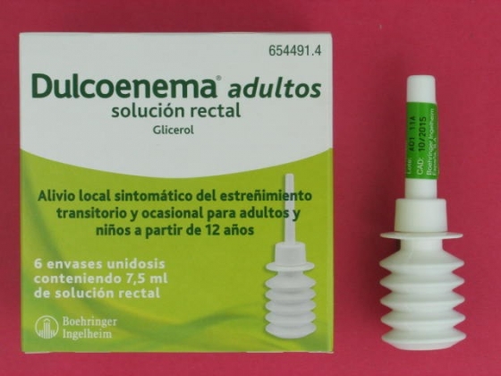 DULCOLAXO GLICEROL 6.75 G SOLUCION RECTAL 6 ENEMAS 7.5 ML