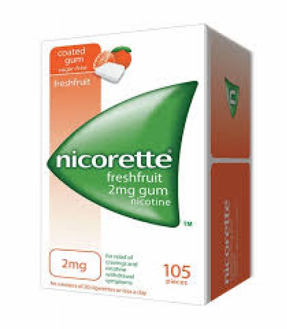 NICORETTE FRESHFRUIT 2 MG 105 CHICLES