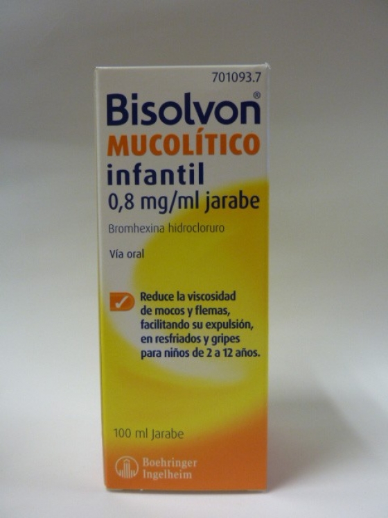 BISOLVON MUCOLITICO INFANTIL 0.8 MG/ML JARABE 100 ML