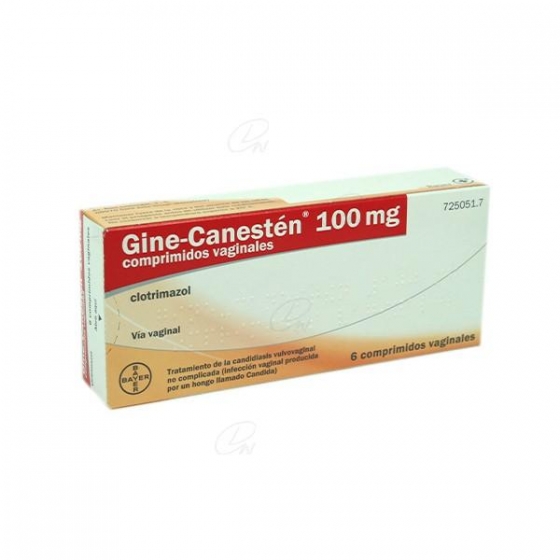 GINE CANESTEN  100 MG 6 COMPRIMIDOS VAGINALES