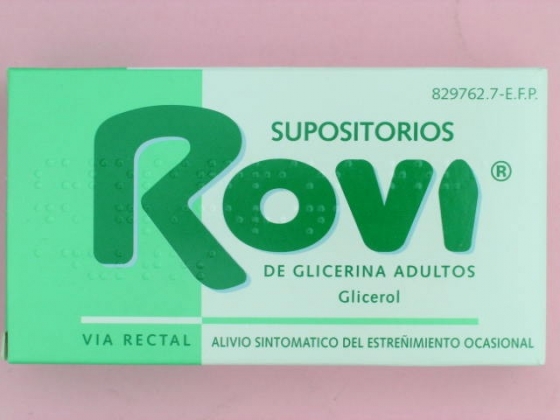 SUPOSITORIOS GLICERINA ROVI ADULTOS 3.36 G 12 SUPOSITORIOS